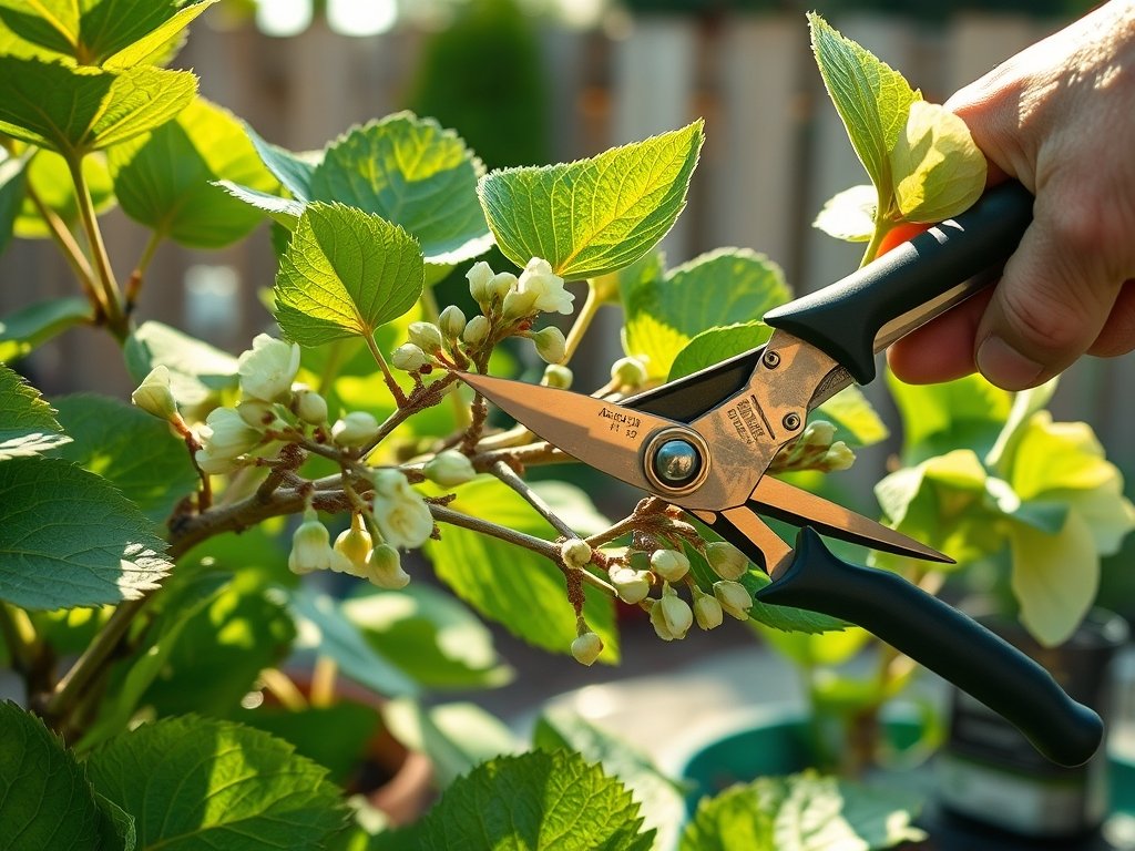 Klimhortensia snoeien